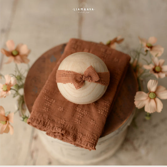 Wildflower Copper | Backdrop, Wrap, Headband & Pillow Cover