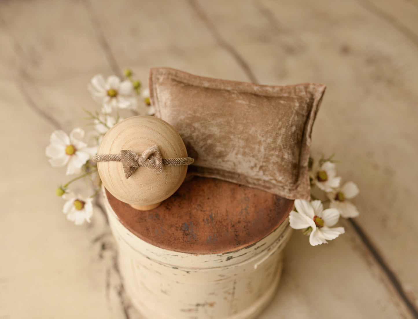 Velvet Collection Taupe| Pillow Cover & Headband