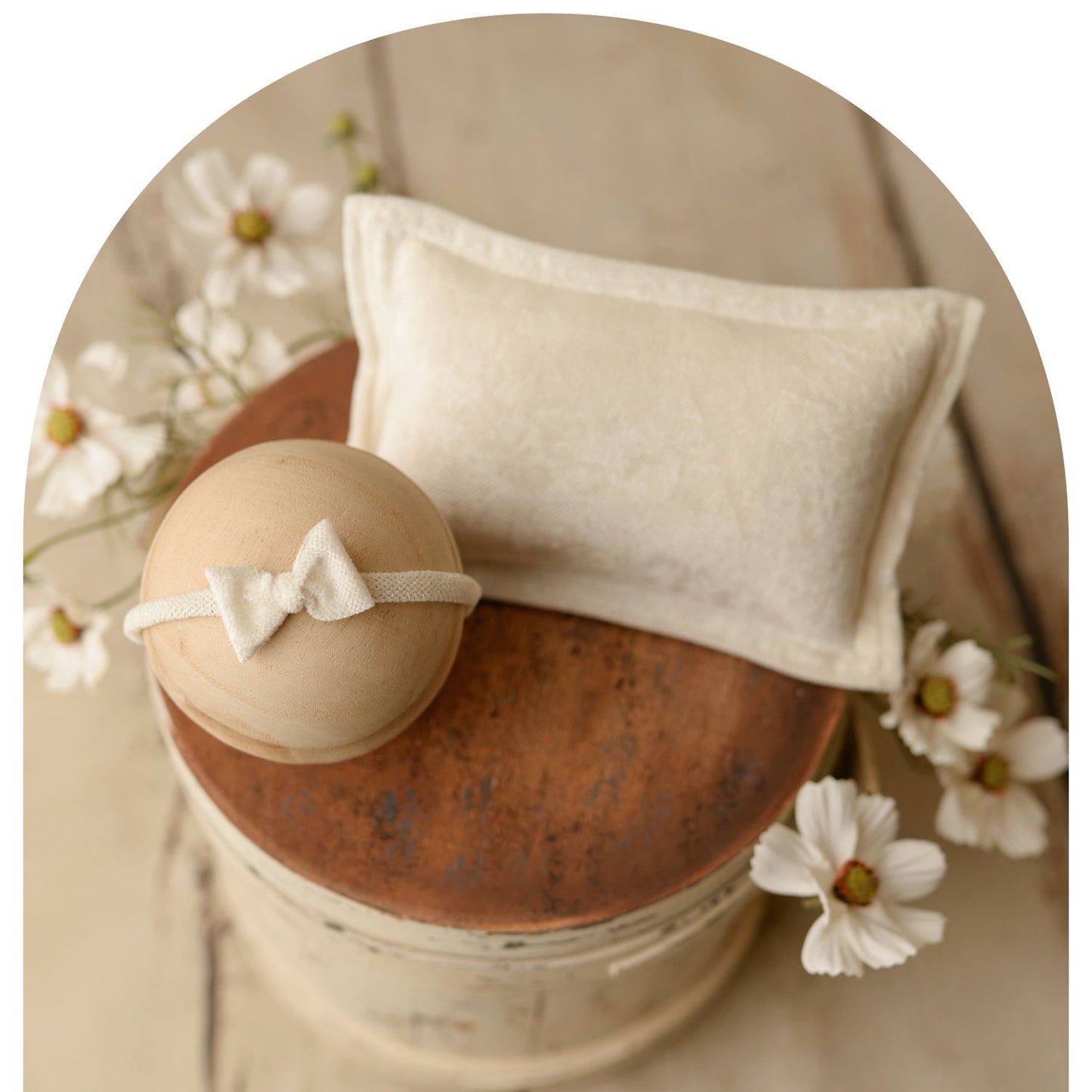 Velvet Collection White| Pillow Cover & Headband