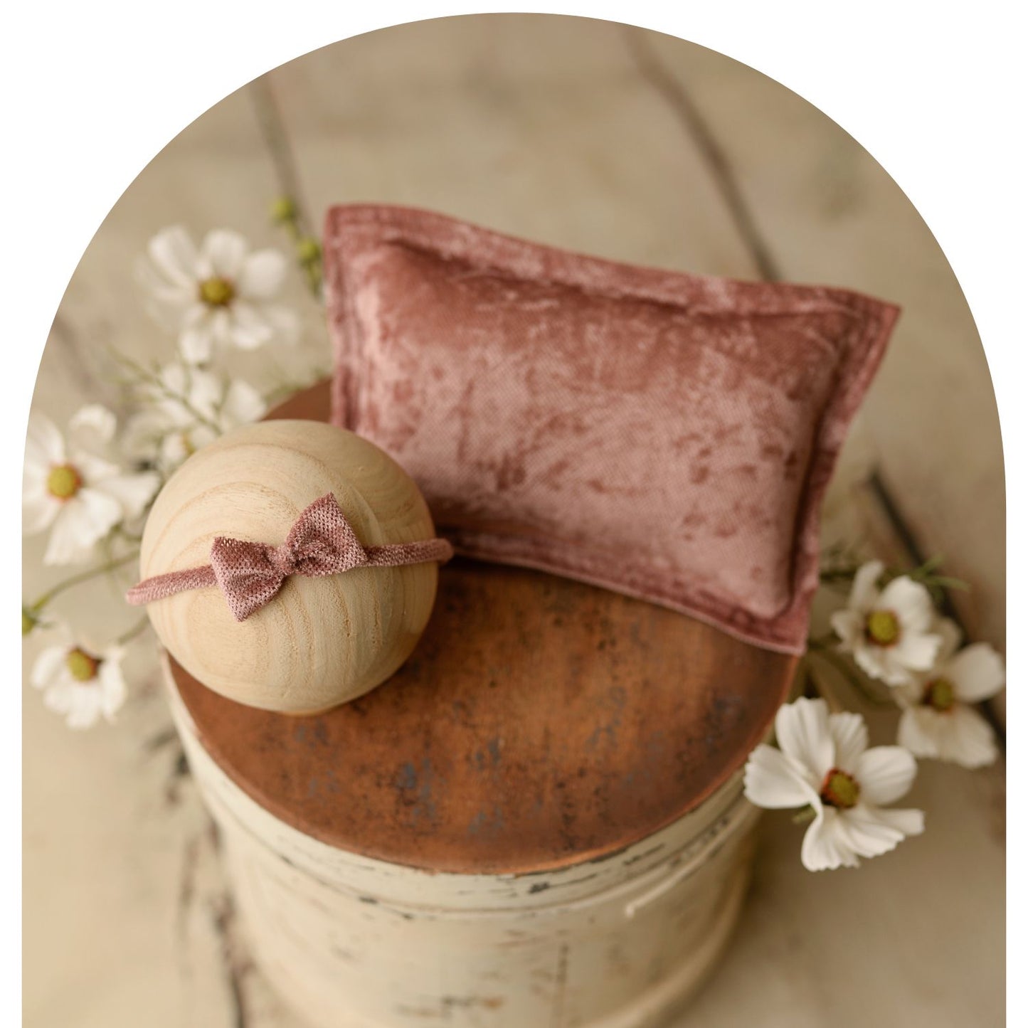 Velvet Collection Deep Rose| Pillow Cover & Headband