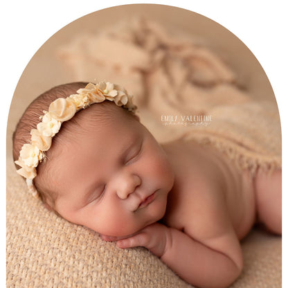 Peach Blossom| Backdrop, Wrap, Headband & Pillow Cover