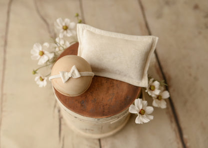 Velvet Collection White| Pillow Cover & Headband