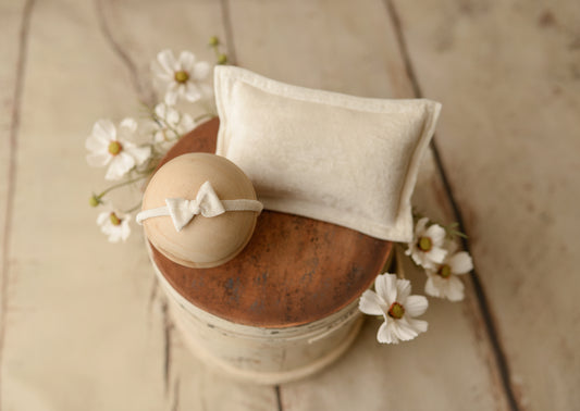 Velvet Collection White| Pillow Cover & Headband