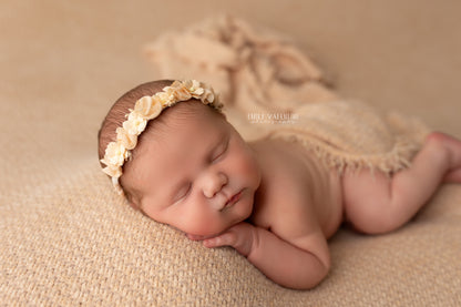 Peach Blossom| Backdrop, Wrap, Headband & Pillow Cover